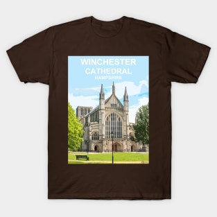 Winchester Cathedral Hampshire. Travel poster T-Shirt